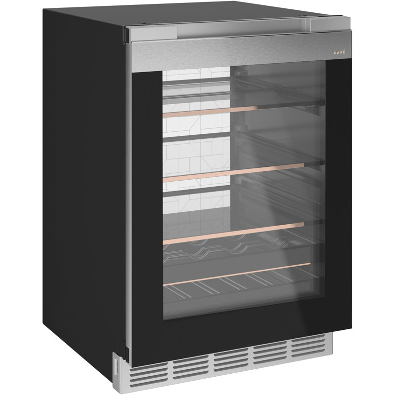 Café™ Modern Glass 126 Can 24" Undercounter Beverage Refrigerator Wayfair